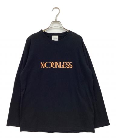 【中古】ナウンレス NOUNLESS ヘビーオンス スウェット ブラック【サイズ表記なし（L位）】【レディース】 NOUNLESS - コラボ ビッグスウェット (ノワール) NL JOHN HOLMSTROM