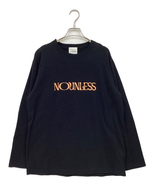 NOUNLESS（ナウンレス）NOUNLESS (ナウンレス) ロゴロングスリーブTシャツ ブラック サイズ:表記なしの古着・服飾アイテム
