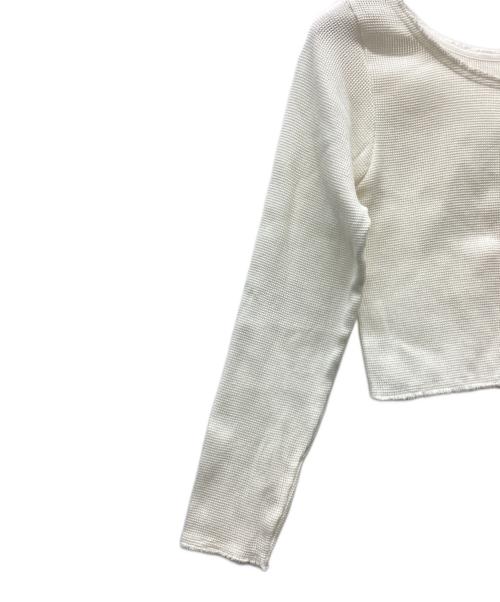 Loro（ローロ）Loro (ローロ) ワイドネックショートカーディガン アイボリー サイズ:Freeの古着・服飾アイテム