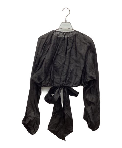 Maison IENA（メゾンイエナ）Maison IENA (メゾンイエナ) バルーンミドリフブラウス ブラック サイズ:サイズ表記無しの古着・服飾アイテム