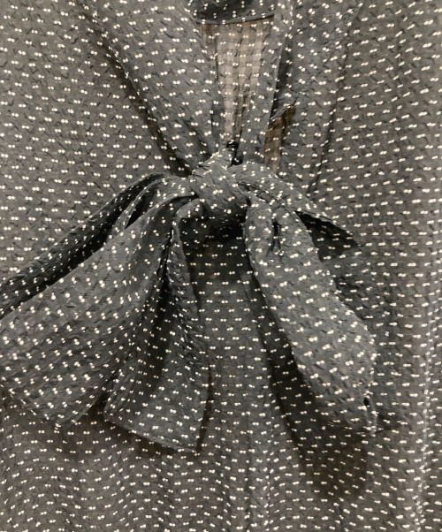 KUMIKYOKU（クミキョク）KUMIKYOKU (クミキョク) サッカードビードットプリントワンピース ブラック サイズ:S2の古着・服飾アイテム