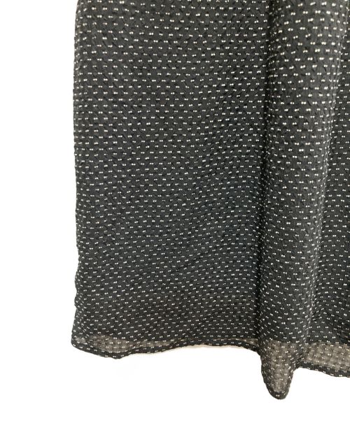 KUMIKYOKU（クミキョク）KUMIKYOKU (クミキョク) サッカードビードットプリントワンピース ブラック サイズ:S2の古着・服飾アイテム