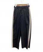 JOURNAL STANDARDジャーナルスタンダード）の古着「TWストライプラインスラックス」｜ブラック×アイボリー