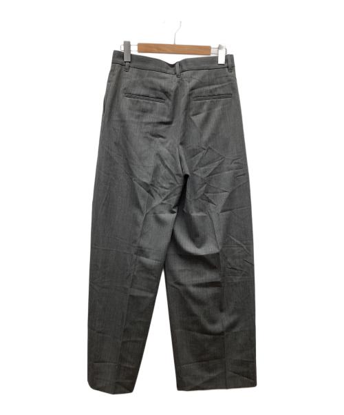 AP STUDIO（エーピーストゥディオ）AP STUDIO (エーピーストゥディオ) タックワイドパンツ グレー サイズ:40の古着・服飾アイテム