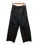 AKTEアクテ）の古着「リネンライクタックパンツ」｜ブラック