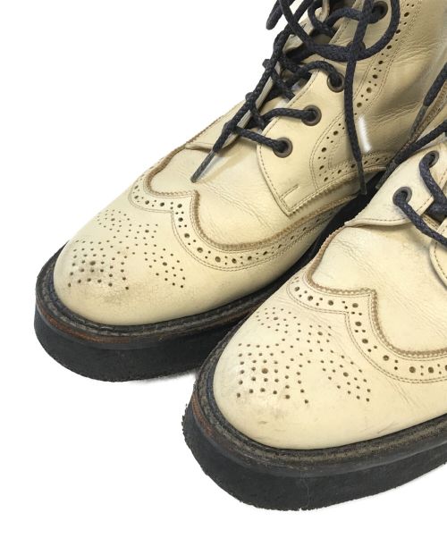 foot the coacher（フットザコーチャー）foot the coacher (フットザコーチャー) カントリーブーツ アイボリー サイズ:6の古着・服飾アイテム