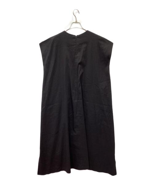theory luxe（セオリーリュクス）theory luxe (セオリーリュクス) リネン混ノースリーブワンピース ブラック サイズ:38の古着・服飾アイテム