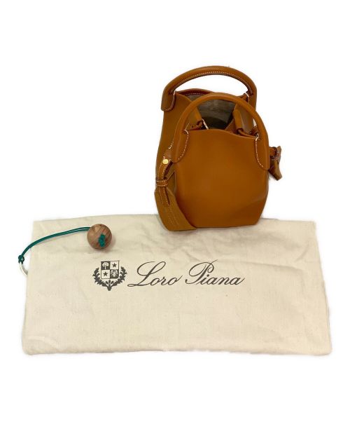 LORO PIANA（ロロピアーナ）LORO PIANA (ロロピアーナ) マイクロベイルバッグ ウォーム・タン サイズ:マイクロの古着・服飾アイテム