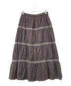 mizuiro-indミズイロインド）の古着「ティアードスカート」｜ブラウン