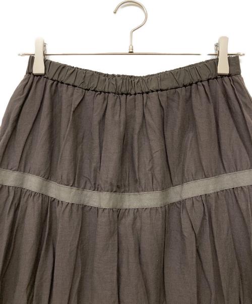mizuiro-ind（ミズイロインド）mizuiro-ind (ミズイロインド) ティアードスカート ブラウン サイズ:FREEの古着・服飾アイテム