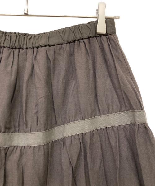 mizuiro-ind（ミズイロインド）mizuiro-ind (ミズイロインド) ティアードスカート ブラウン サイズ:FREEの古着・服飾アイテム