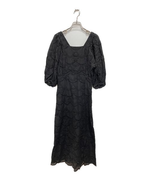 ne quittez pas（ヌキテパ）ne quittez pas (ヌキテパ) Cotton Voile Dot Hemla Dress ブラック サイズ:FREEの古着・服飾アイテム