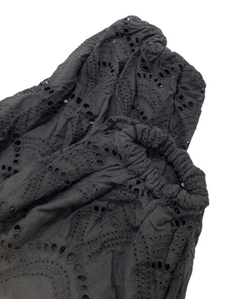 ne quittez pas（ヌキテパ）ne quittez pas (ヌキテパ) Cotton Voile Dot Hemla Dress ブラック サイズ:FREEの古着・服飾アイテム