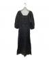 ne quittez pas（ヌキテパ）の古着「Cotton Voile Dot Hemla Dress」｜ブラック