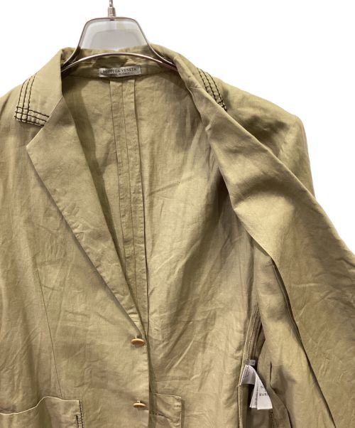 BOTTEGA VENETA（ボッテガベネタ）BOTTEGA VENETA (ボッテガベネタ) リネン混テーラードジャケット ベージュ サイズ:50の古着・服飾アイテム