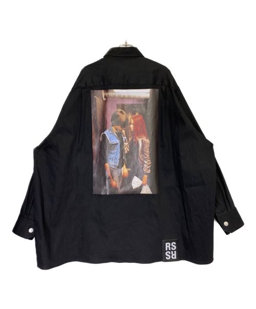 RAF SIMONS（ラフシモンズ）RAF SIMONS (ラフシモンズ) DENIM EASY FIT SHIRT COUPLE BACK ブラック サイズ:FREEの古着・服飾アイテム