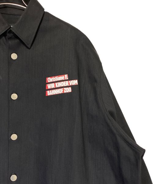RAF SIMONS（ラフシモンズ）RAF SIMONS (ラフシモンズ) DENIM EASY FIT SHIRT COUPLE BACK ブラック サイズ:FREEの古着・服飾アイテム