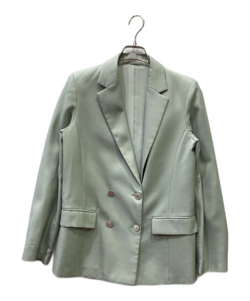 ANAYI（アナイ）ANAYI (アナイ) ドライツイル袖スリットジャケット ライトグリーン サイズ:38の古着・服飾アイテム