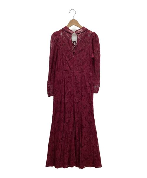 Snidel（スナイデル）Snidel (スナイデル) ボウタイレースワンピース ボルドー サイズ:XSの古着・服飾アイテム