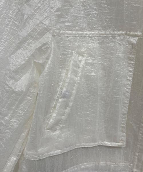 Calvin Klein Jeans（カルバンクラインジーンズ）Calvin Klein Jeans (カルバンクラインジーンズ) シアーパネル フーデッドジャケット ホワイト サイズ:XSの古着・服飾アイテム