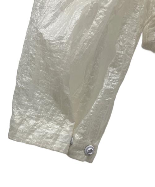 Calvin Klein Jeans（カルバンクラインジーンズ）Calvin Klein Jeans (カルバンクラインジーンズ) シアーパネル フーデッドジャケット ホワイト サイズ:XSの古着・服飾アイテム