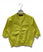 CABANキャバン）の古着「ファインポリエステル ハーフスリーブポケットカーディガン」｜イエロー