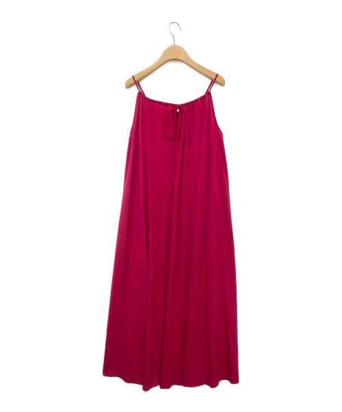 CABAN（キャバン）CABAN (キャバン) キュプラポリエステルジャージー ギャザーワンピース ピンク サイズ:Sの古着・服飾アイテム