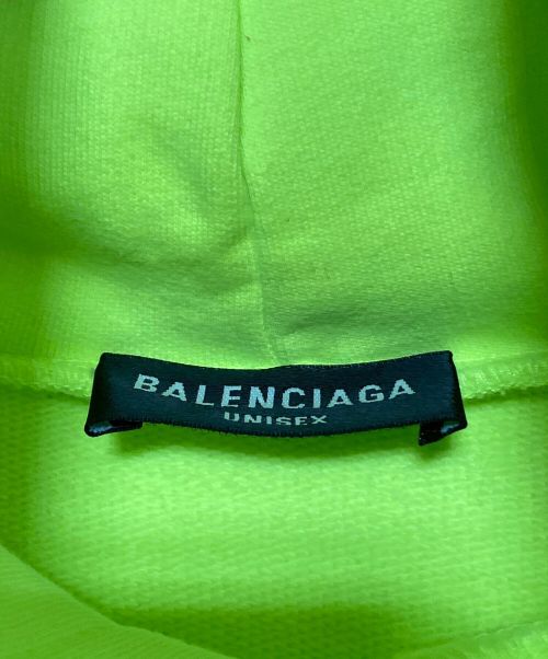 BALENCIAGA（バレンシアガ）BALENCIAGA (バレンシアガ) WFPプリントパーカー 黄緑 サイズ:XSの古着・服飾アイテム