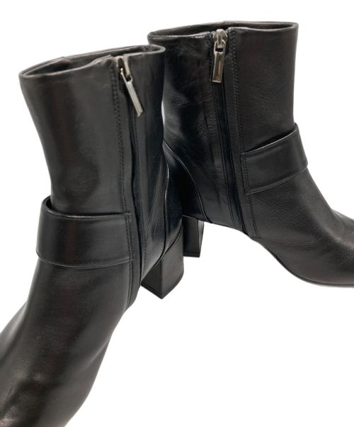 FABIO RUSCONI（ファビオルスコーニ）FABIO RUSCONI (ファビオルスコーニ) スクエアリングショートブーツ ブラック サイズ:37の古着・服飾アイテム