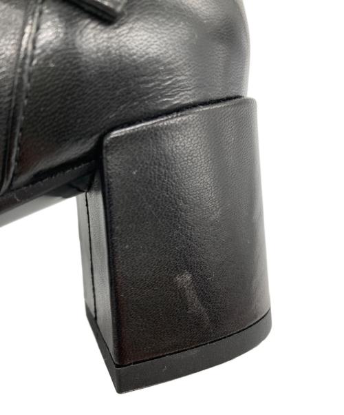 FABIO RUSCONI（ファビオルスコーニ）FABIO RUSCONI (ファビオルスコーニ) スクエアリングショートブーツ ブラック サイズ:37の古着・服飾アイテム