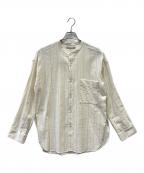 Velvet BY STERNBERGヴェルヴェット バイ スタンバーグ）の古着「バンドカラーシャツ」｜アイボリー