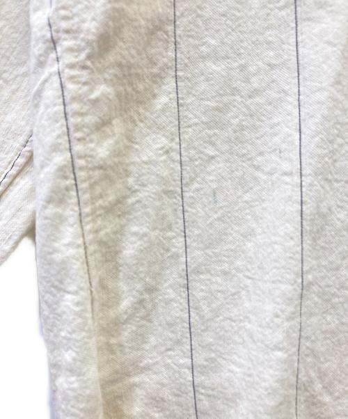 Velvet BY STERNBERG（ヴェルヴェット バイ スタンバーグ）Velvet BY STERNBERG (ヴェルヴェット バイ スタンバーグ) バンドカラーシャツ アイボリー サイズ:Mの古着・服飾アイテム