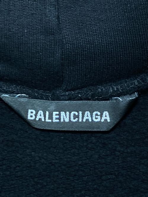 BALENCIAGA（バレンシアガ）BALENCIAGA (バレンシアガ) Gothic Bomber Hoodie ブラック サイズ:XSの古着・服飾アイテム
