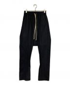 RICK OWENSリックオウエンス）の古着「DRAWSTRING LONG PANTS」｜ブラック