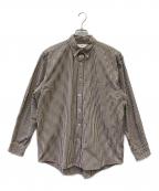 UNFILアンフィル）の古着「ギンガムチェックシャツ」｜ブラウン