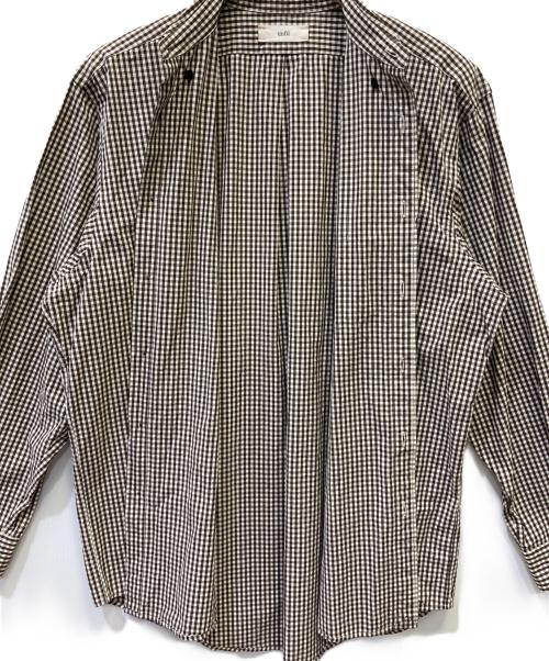 UNFIL（アンフィル）UNFIL (アンフィル) ギンガムチェックシャツ ブラウン サイズ:3の古着・服飾アイテム