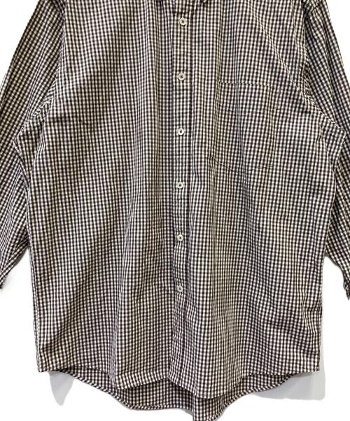 UNFIL（アンフィル）UNFIL (アンフィル) ギンガムチェックシャツ ブラウン サイズ:3の古着・服飾アイテム