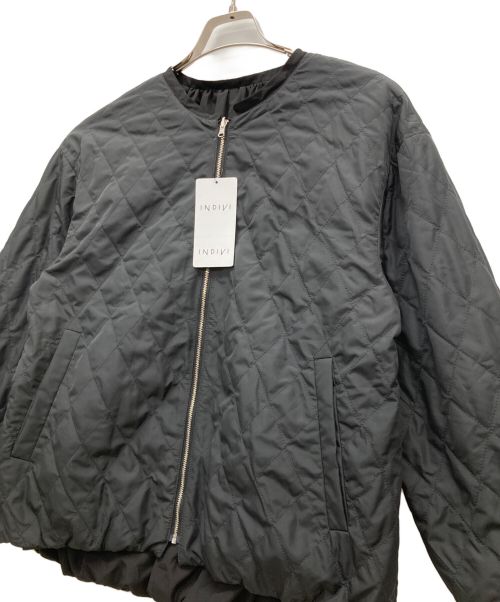 INDIVI（インディヴィ）INDIVI (インディヴィ) 2WAYバルーンスリーブ キルトブルゾン ブラック サイズ:SIZE 38 未使用品の古着・服飾アイテム