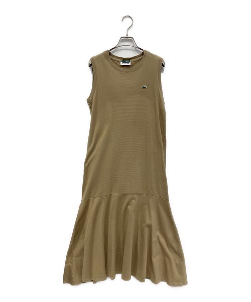 LACOSTE（ラコステ）LACOSTE (ラコステ) カノコノースリーブワンピース カーキ サイズ:36の古着・服飾アイテム