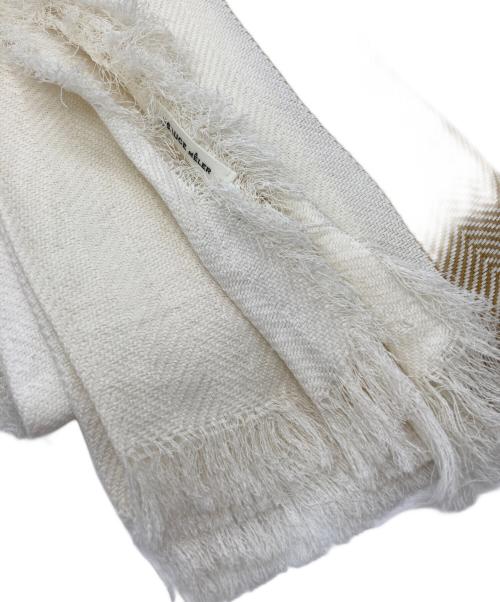 ASAUCE MELER（アソースメレ）ASAUCE MELER (アソースメレ) ワシリネンシルクドライヘリンボーンストール アイボリーの古着・服飾アイテム