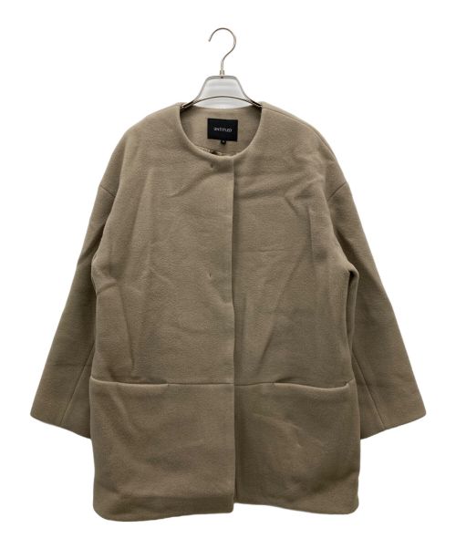 UNTITLED（アンタイトル）UNTITLED (アンタイトル) ノーカラーコクーンコート ブラウン サイズ:SIZE 42の古着・服飾アイテム