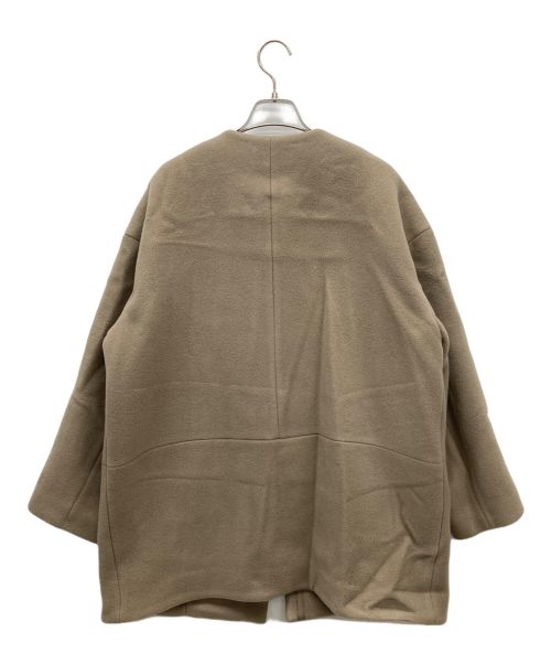 UNTITLED（アンタイトル）UNTITLED (アンタイトル) ノーカラーコクーンコート ブラウン サイズ:SIZE 42の古着・服飾アイテム