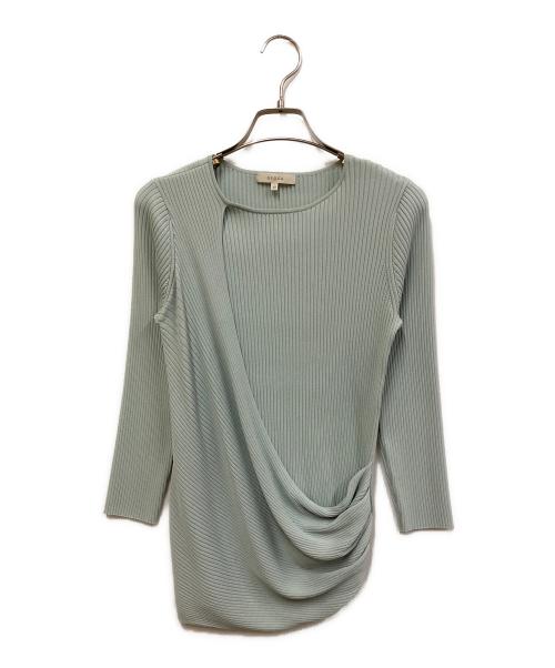 EPOCA（エポカ）EPOCA (エポカ) ドレープニットトップス ライトグリーン サイズ:SIZE 40の古着・服飾アイテム