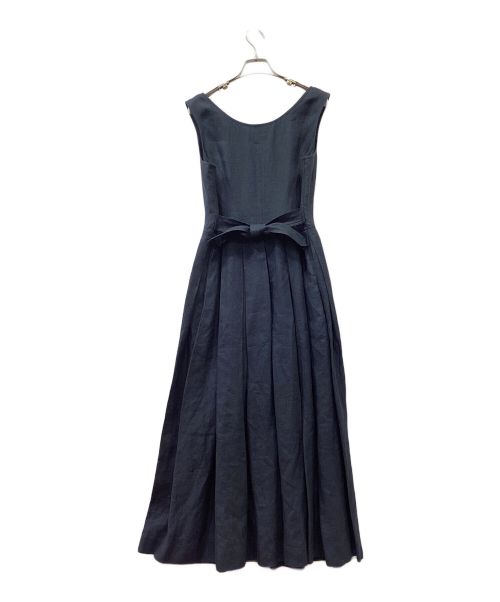 FOXEY BOUTIQUE（フォクシー ブティック）FOXEY BOUTIQUE (フォクシー ブティック) リネンノースリーブワンピース ブラック サイズ:40の古着・服飾アイテム