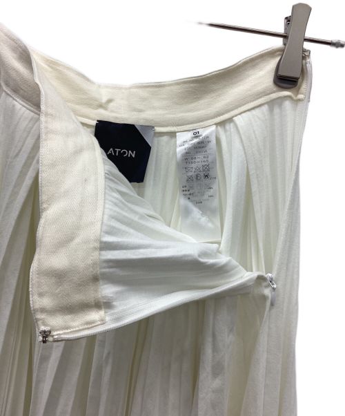ATON（エイトン）ATON (エイトン) プリーツスカート ホワイト サイズ:1の古着・服飾アイテム