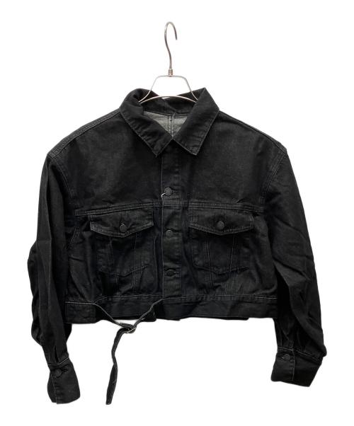 Ezick（エジック）Ezick (エジック) Mode denim punching ショートジャケット ブラック サイズ:Ｆの古着・服飾アイテム