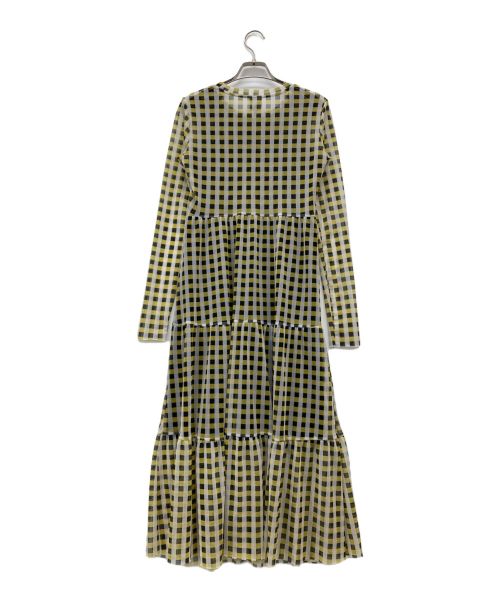 BAUM UND PFERDGARTEN（バウムウンドヘルガーデン）BAUM UND PFERDGARTEN (バウムウンドヘルガーデン) メッシュシアーワンピース イエロー サイズ:XSの古着・服飾アイテム