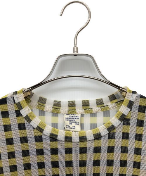 BAUM UND PFERDGARTEN（バウムウンドヘルガーデン）BAUM UND PFERDGARTEN (バウムウンドヘルガーデン) メッシュシアーワンピース イエロー サイズ:XSの古着・服飾アイテム