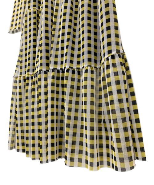 BAUM UND PFERDGARTEN（バウムウンドヘルガーデン）BAUM UND PFERDGARTEN (バウムウンドヘルガーデン) メッシュシアーワンピース イエロー サイズ:XSの古着・服飾アイテム