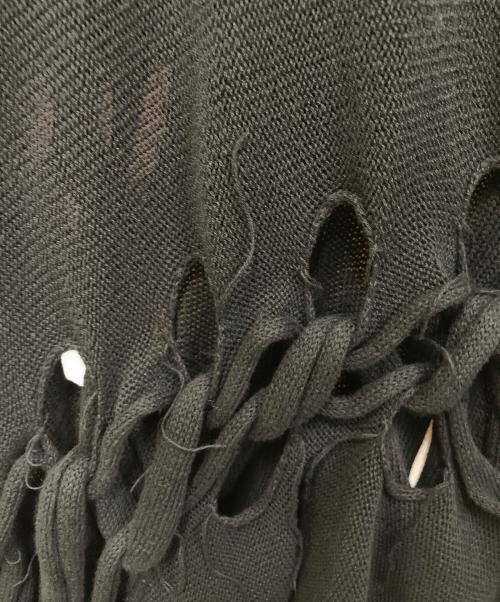 Y's（ワイズ）Y's (ワイズ) LINEN LIKE FINISH TWIST LACE UP CARDIGAN ブラック サイズ:2の古着・服飾アイテム